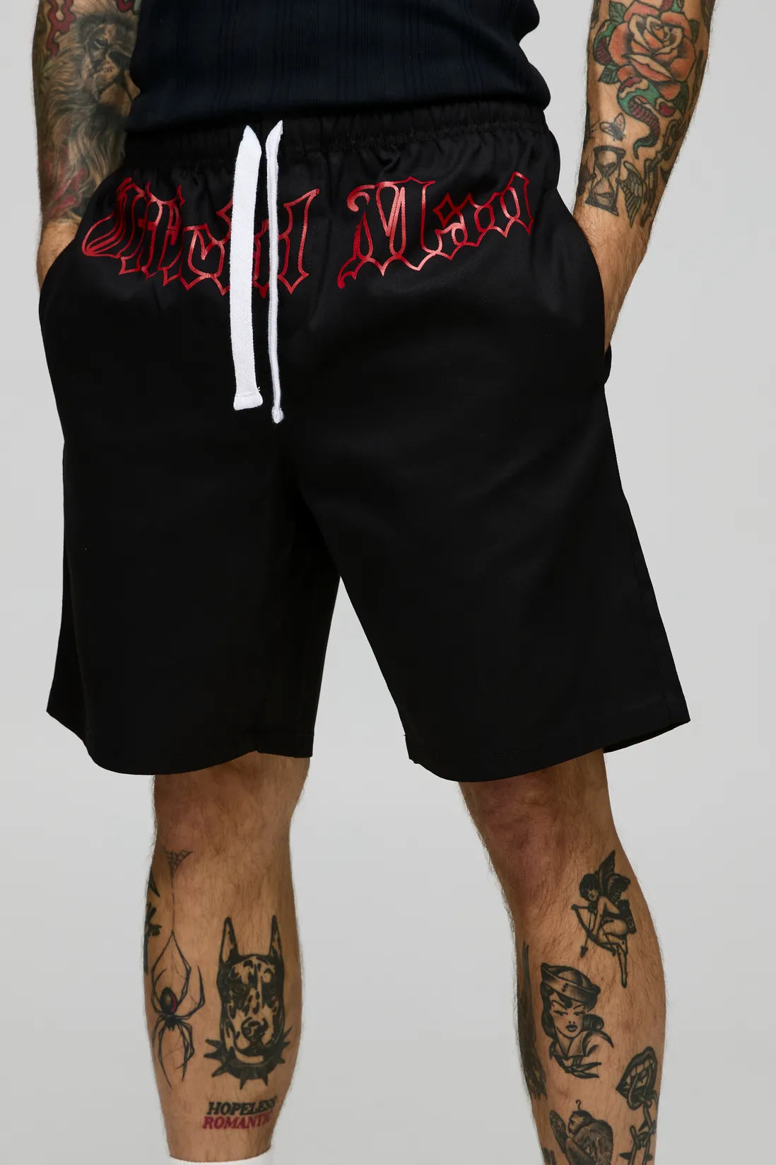 Elasticated Waist Relaxed Twill Printed Shorts