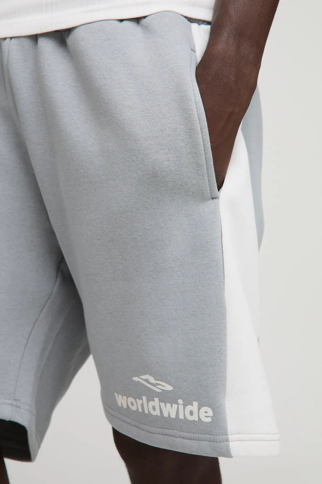 Relaxed Worldwide Mid Length Colour Block Shorts