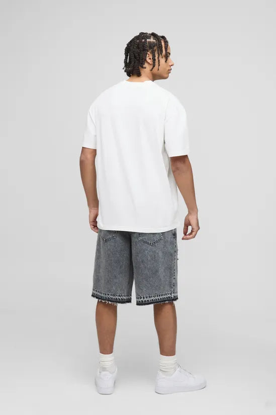 Oversized Distressed Graphic T-Shirt