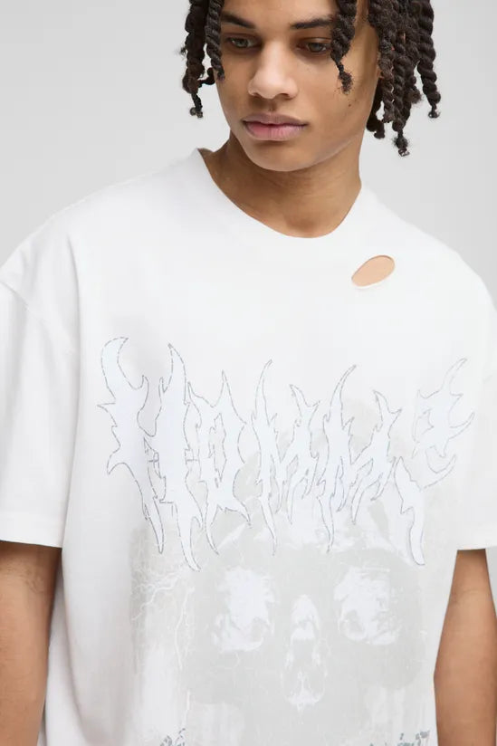 Oversized Distressed Graphic T-Shirt
