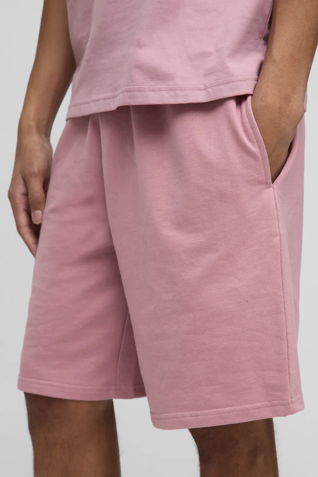260GSM Loopback Basic Oversized Mid Length Short