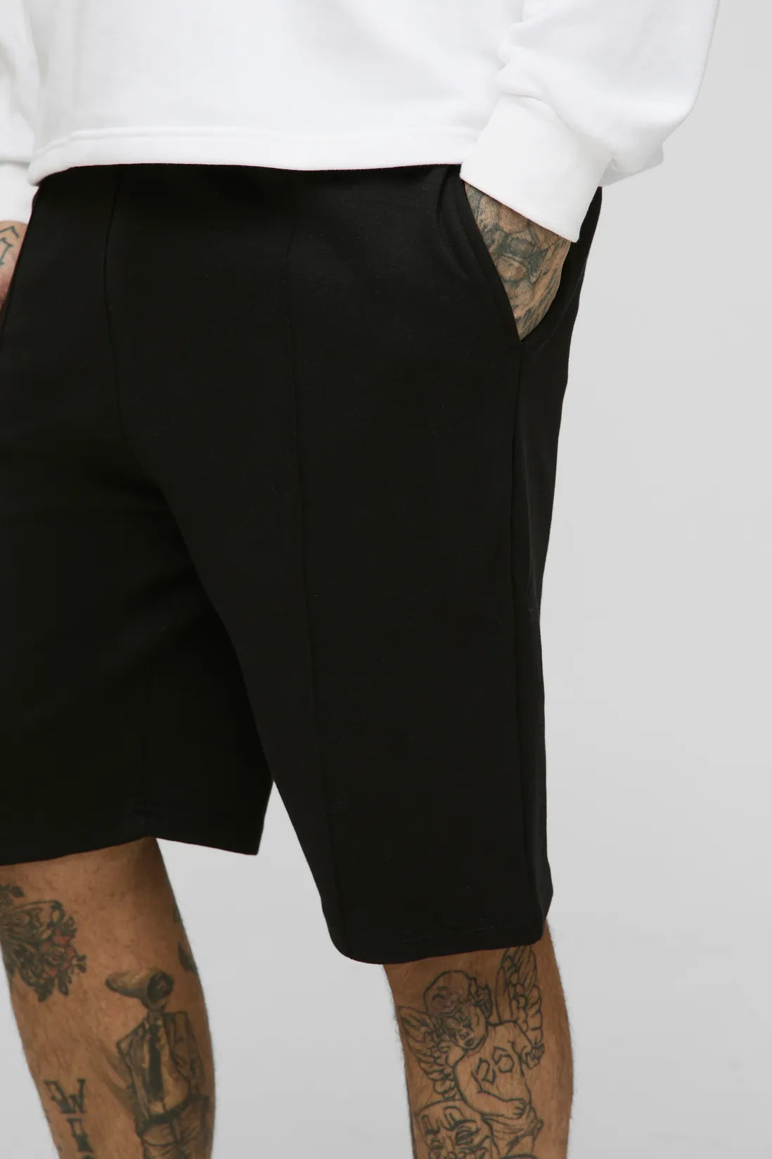 Tall Slim Pintuck Interlock Shorts