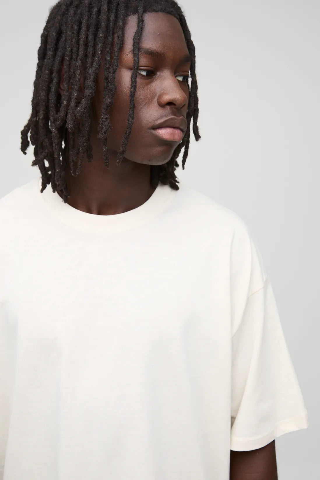 Basic Oversized Boxy Crew Neck T-shirt