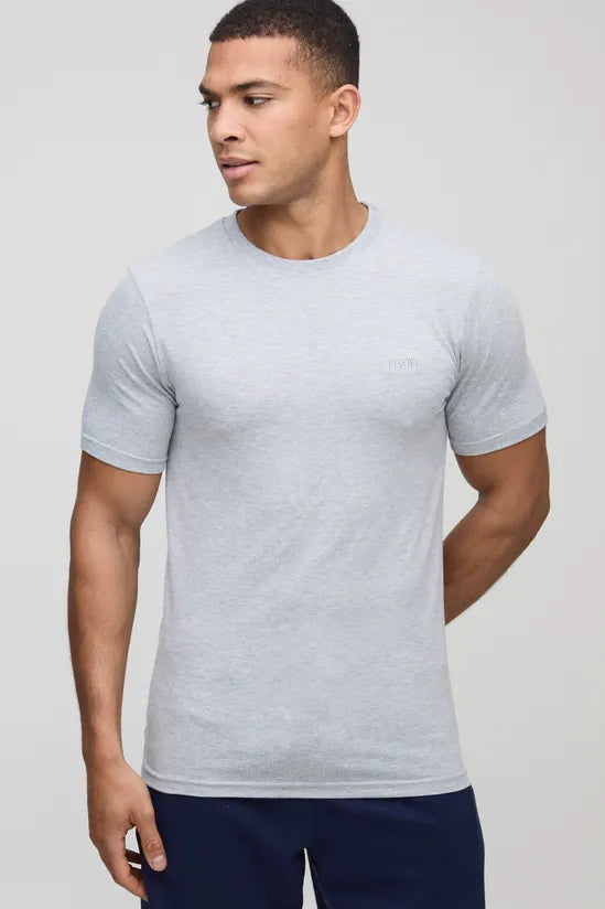Men Basic Muscle Fit Crew Neck T-Shirt