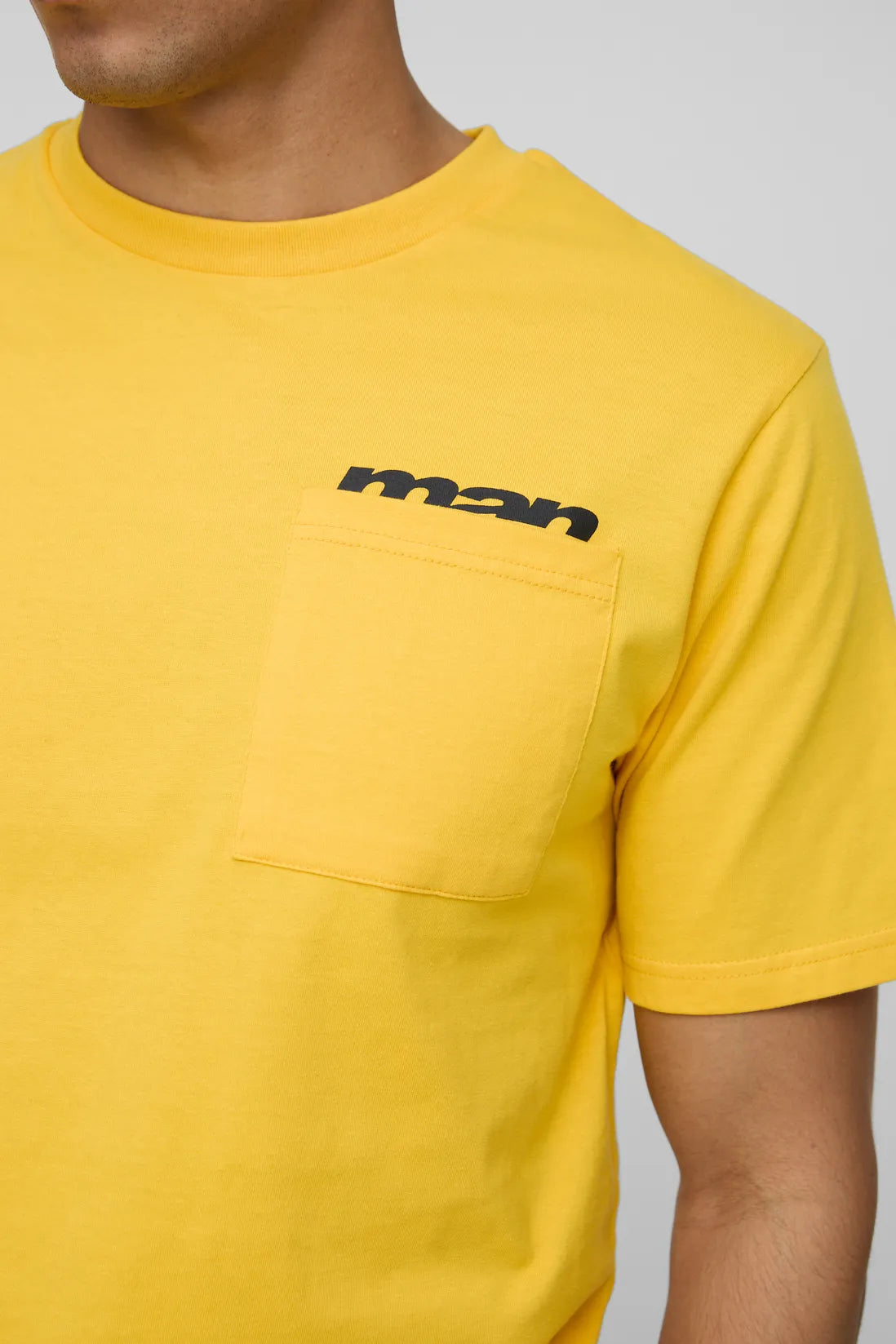 Regular Fit MAN Pocket Detail T-Shirt