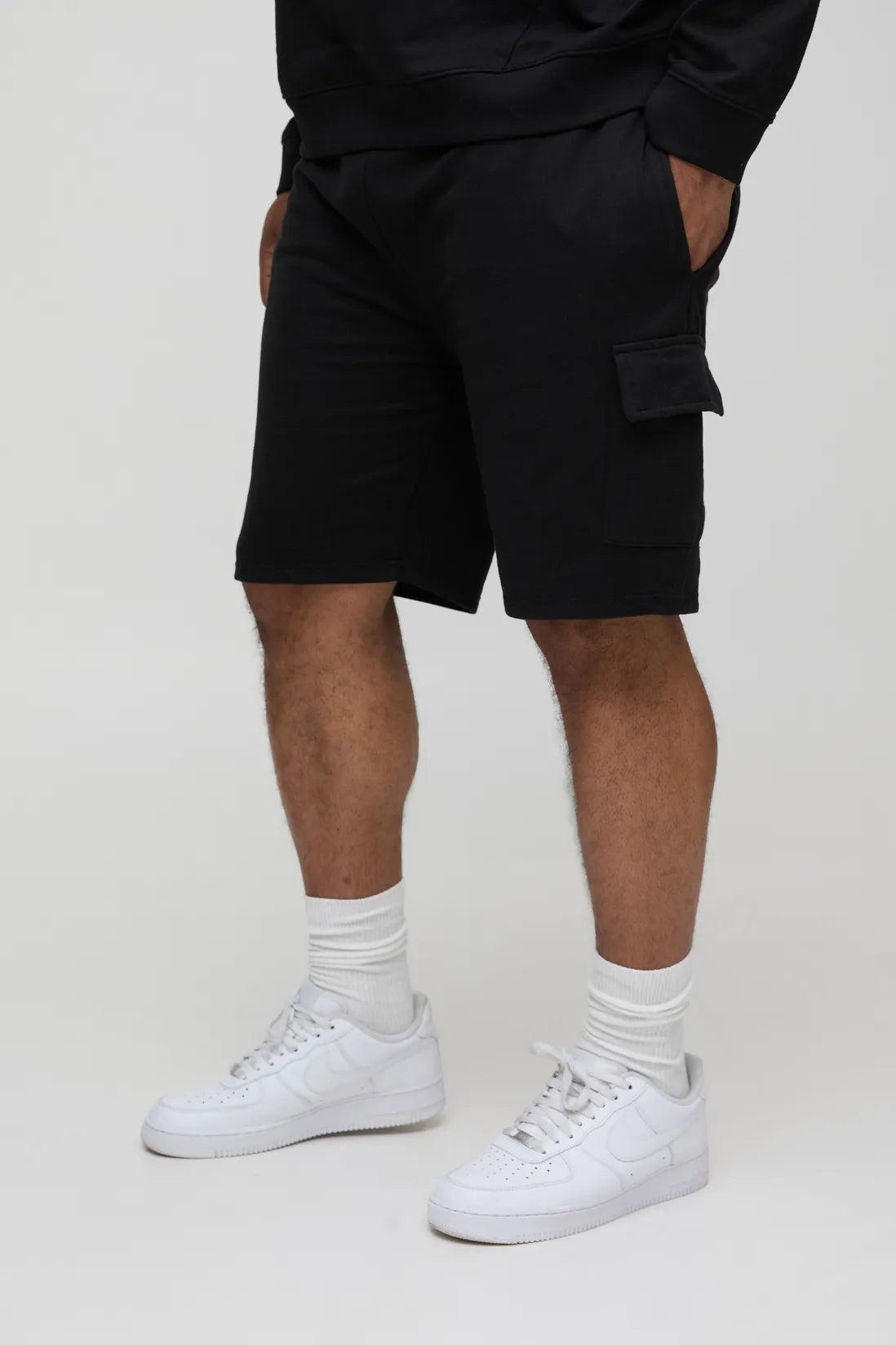 Plus 260GSM Loopback Regular Fit Basic Cargo Shorts