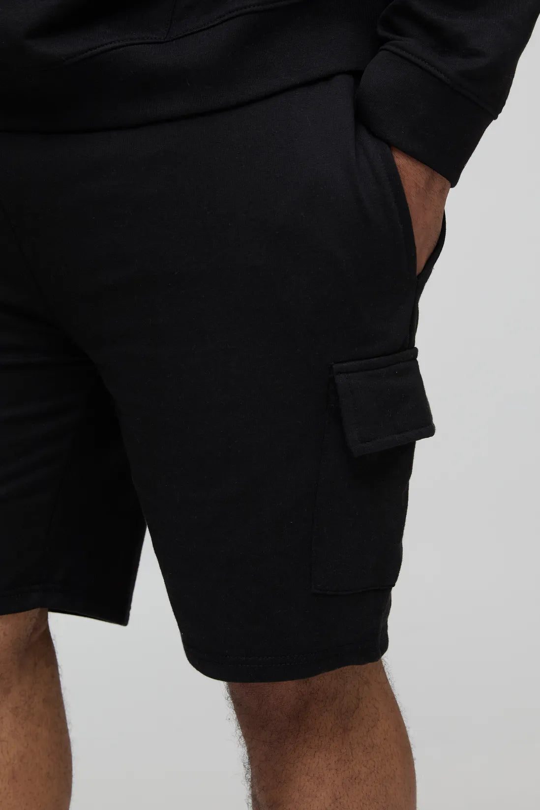 Plus 260GSM Loopback Regular Fit Basic Cargo Shorts