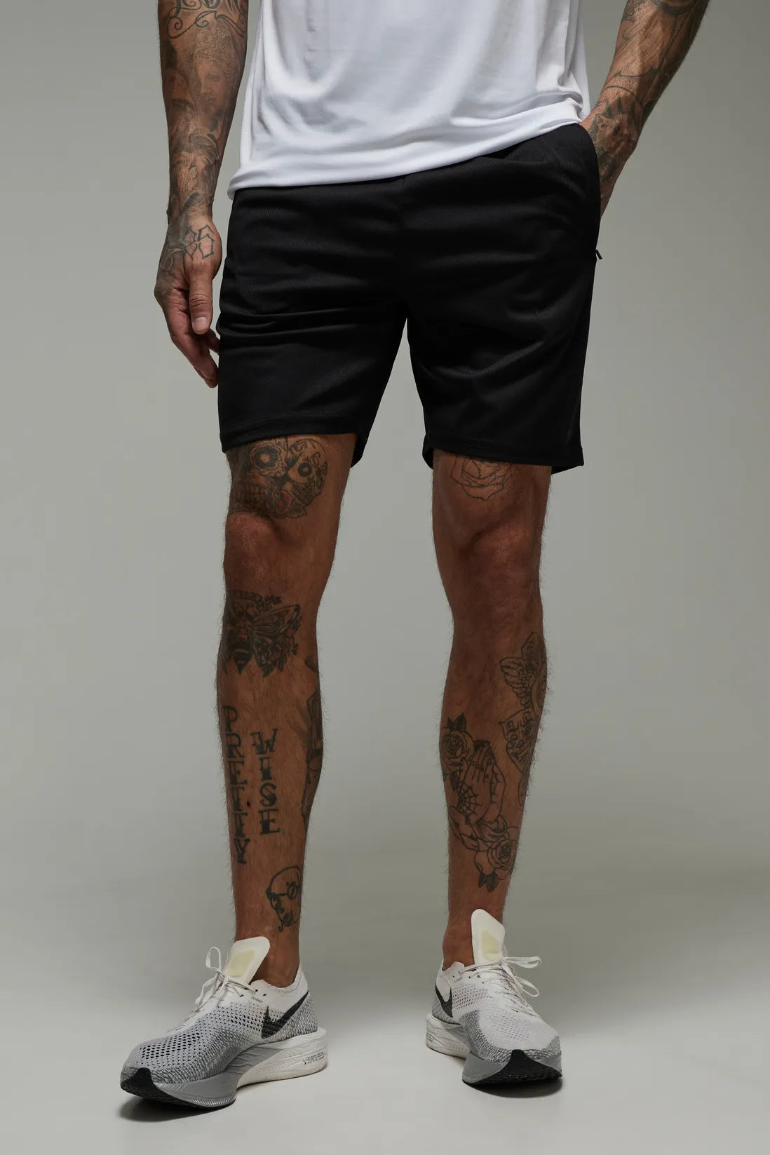 Tall Man Active Zip Pockets Stretch 7inch Gym Short