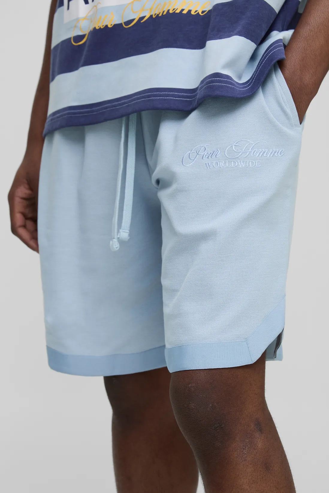 Homme Mid Length Pique Basketball Shorts