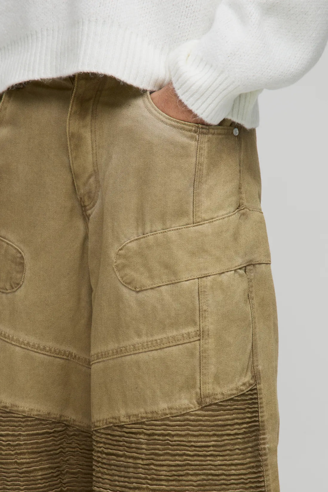 Oil Wash Extreme Baggy Biker Jeans