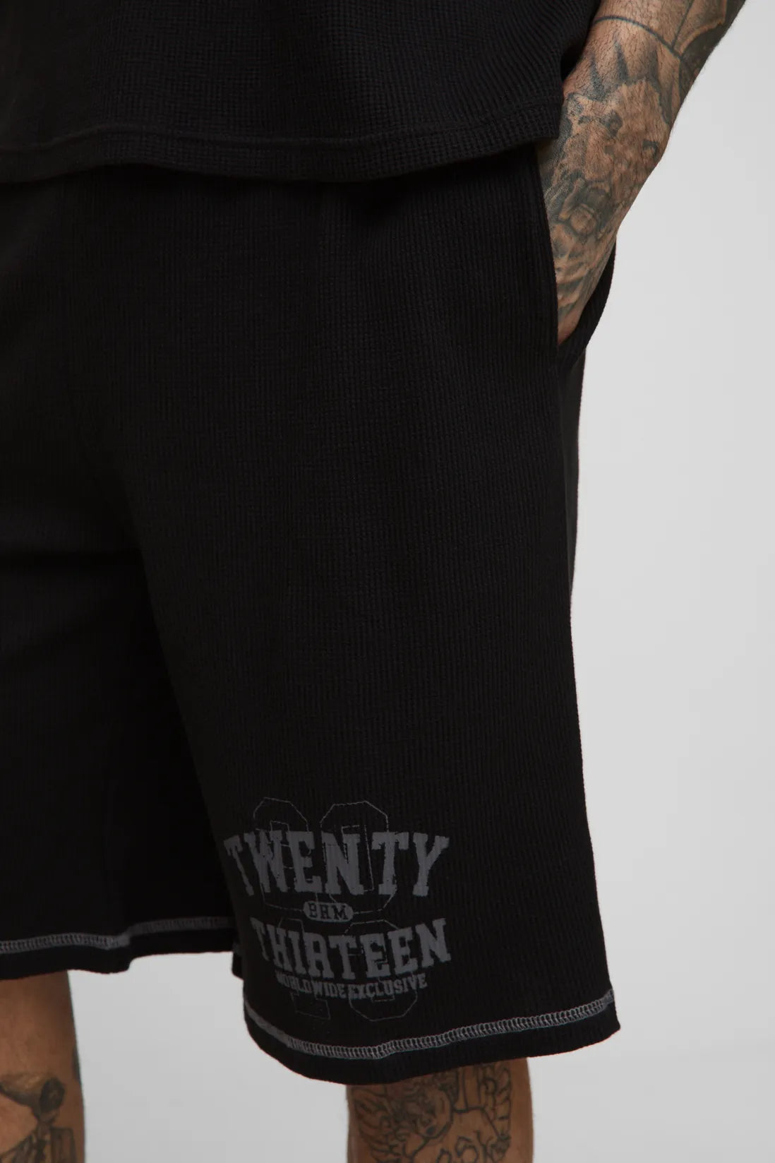 Tall Oversized Waffle Graphic Shorts