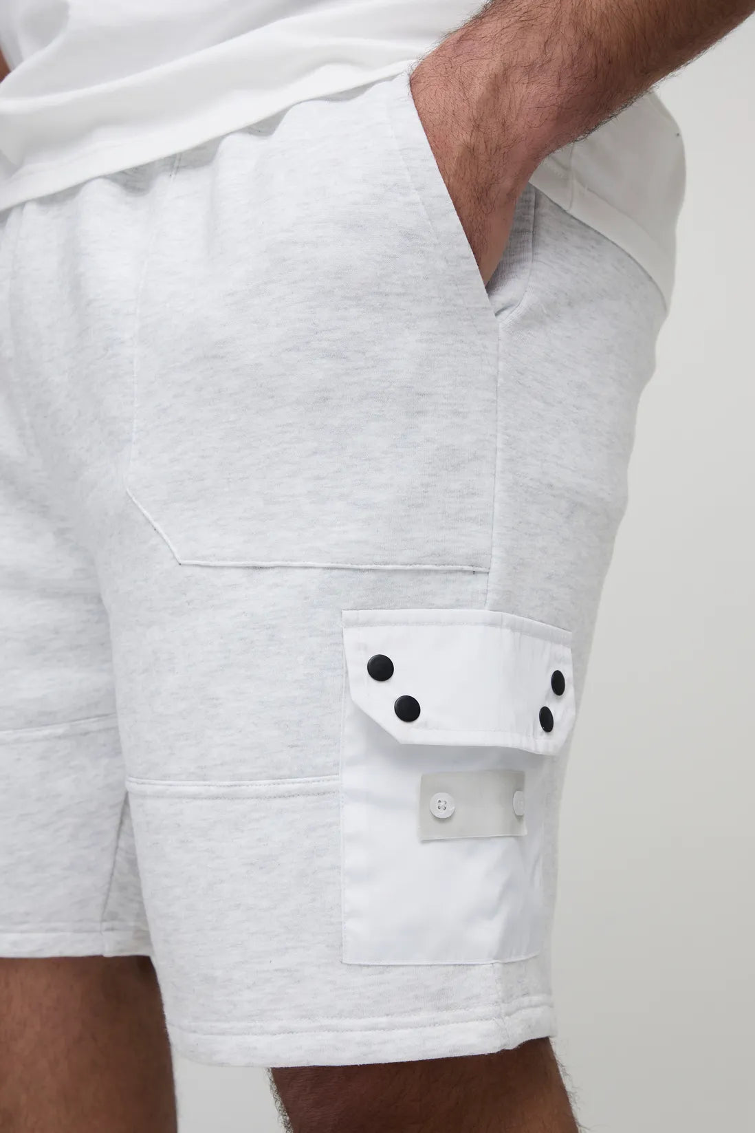 Plus Utility Pocket Loose Fit Jersey Shorts