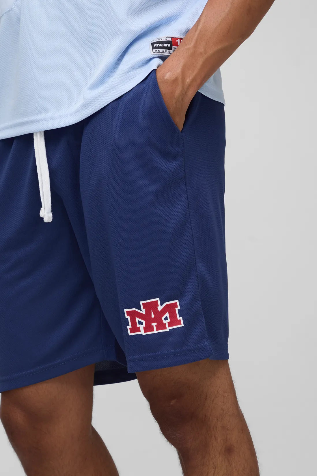 Relaxed Mid Length Mesh Shorts