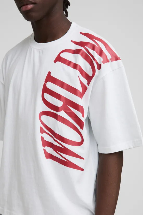 Oversized Boxy Worldwide Over Seam Print T-Shirt