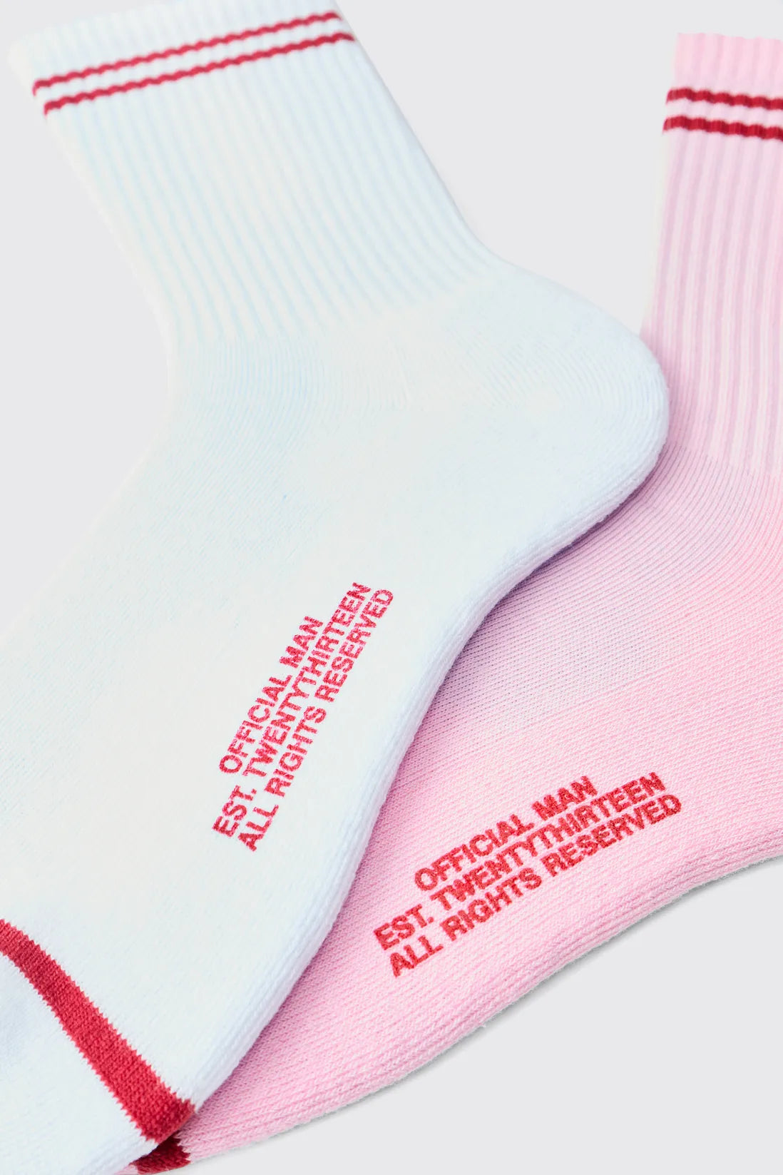 2 Pack Official MAN Highbuild Print Stripe Sport Sock
