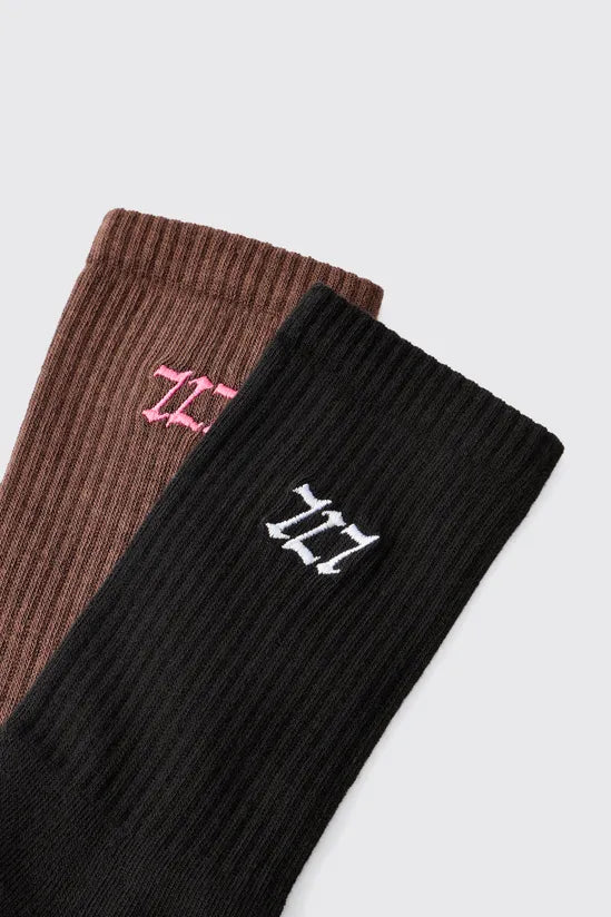 2 Pack 777 Embroidered Sport Socks