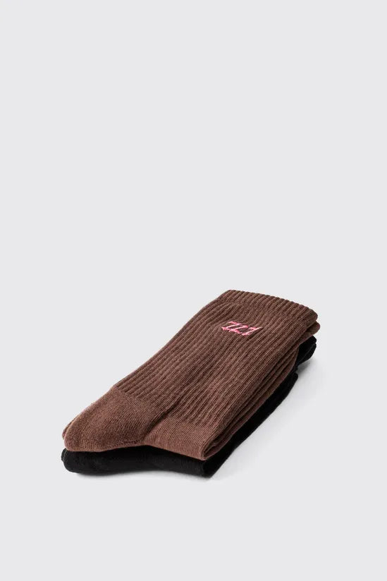 2 Pack 777 Embroidered Sport Socks