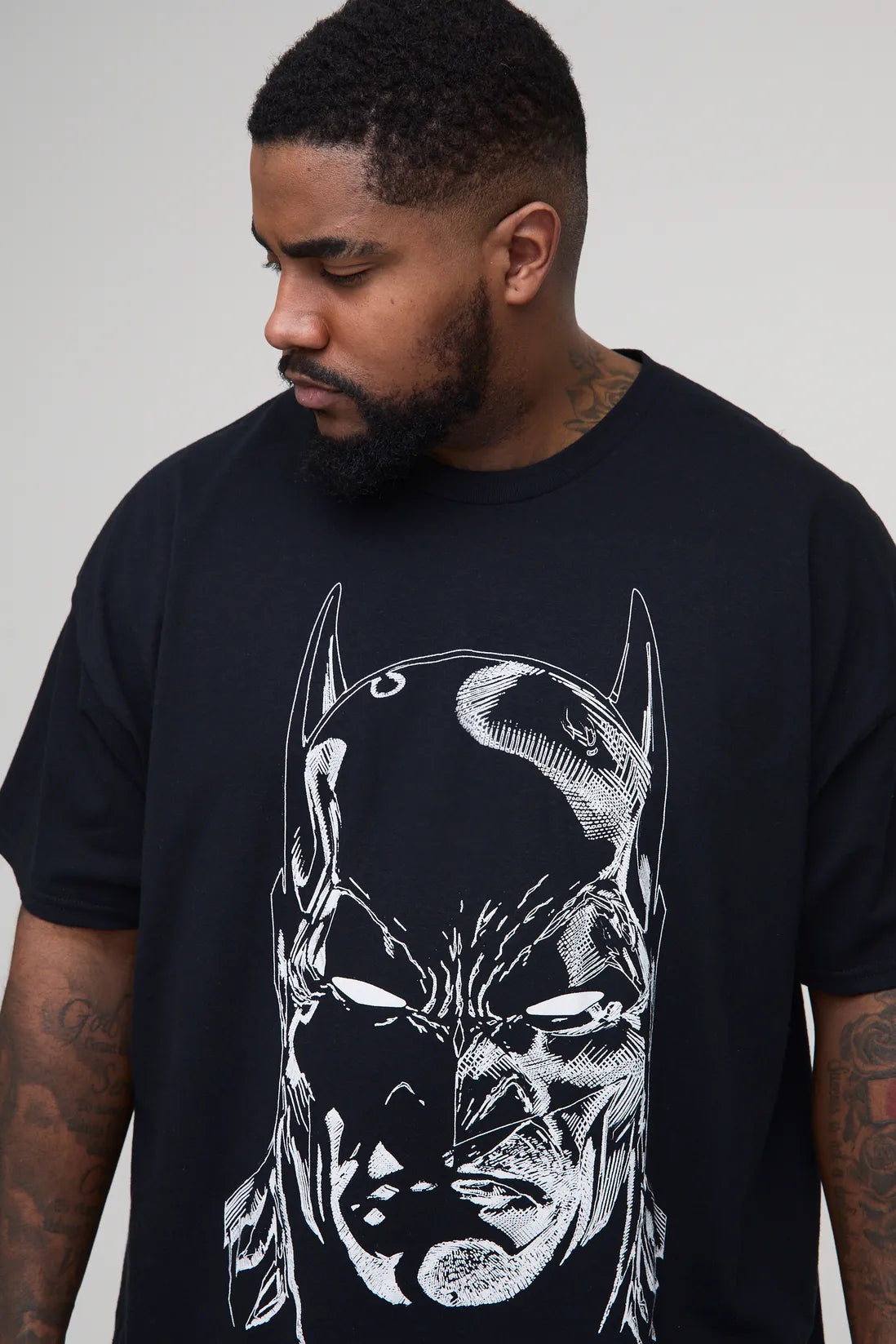 Plus Batman License Print Regular Fit T-Shirt