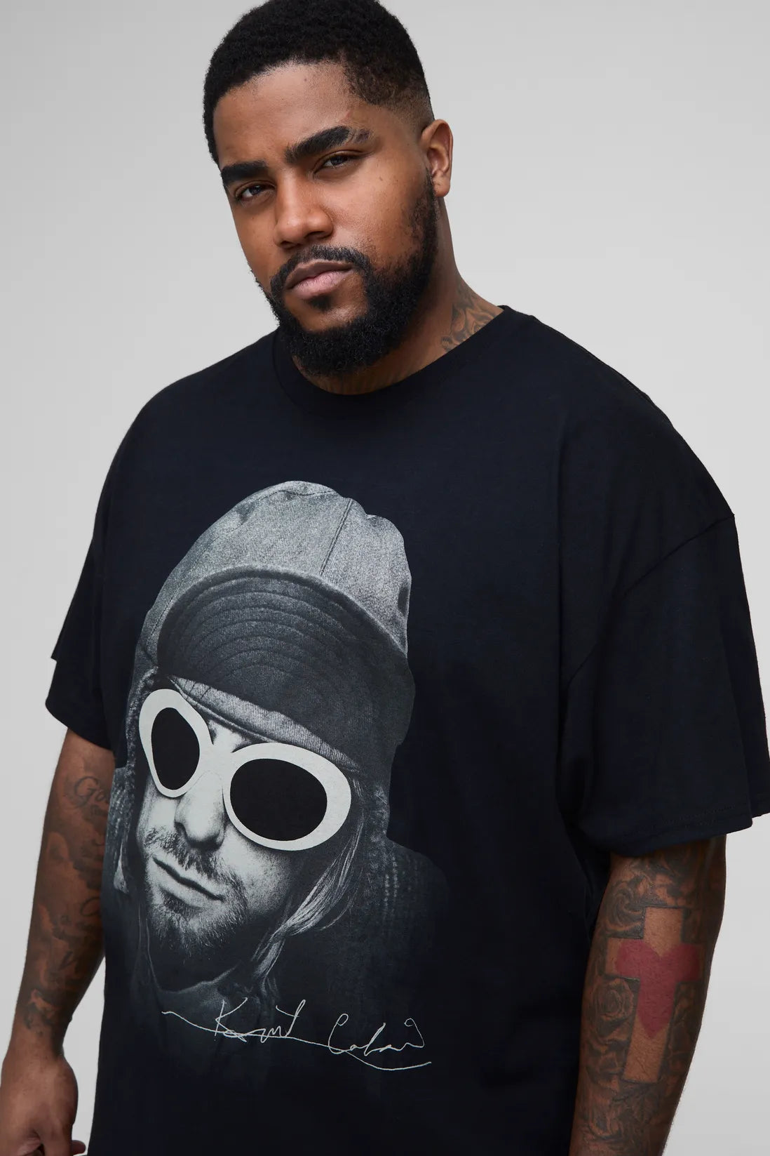 Plus Kurt Cobain License Print Regular Fit T-Shirt