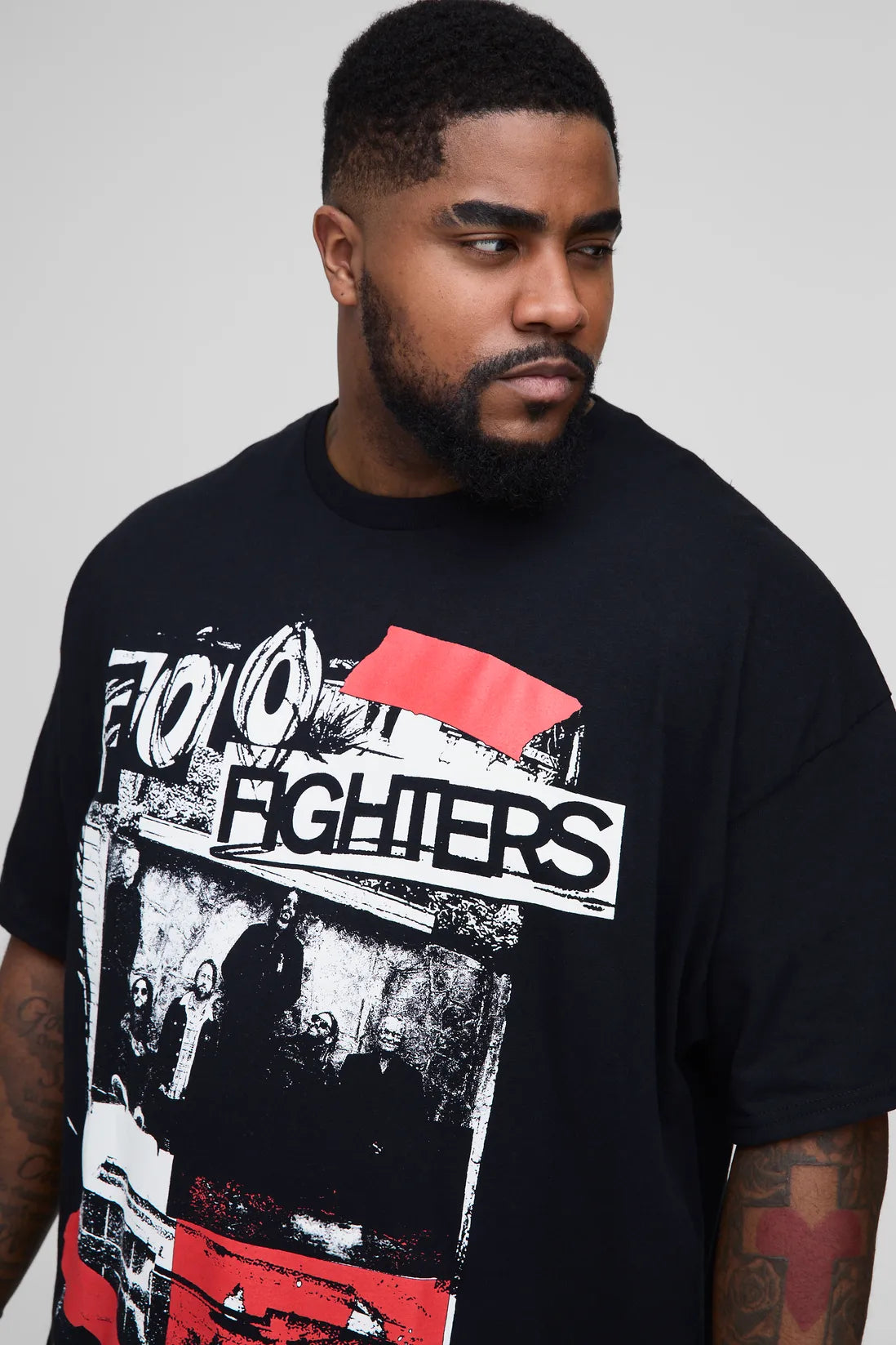 Plus Foo Fighters License Print Regular Fit T-Shirt
