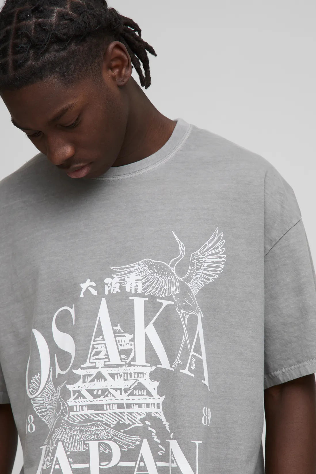 Oversized Osaka Japan Washed T-Shirt