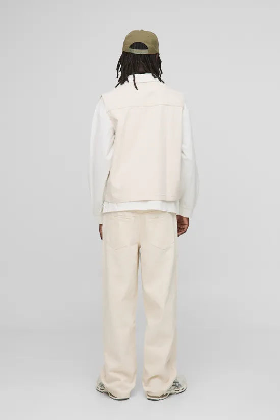 Denim Carpenter Ecru Vest Jackets