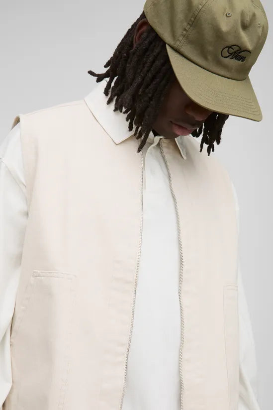 Denim Carpenter Ecru Vest Jackets