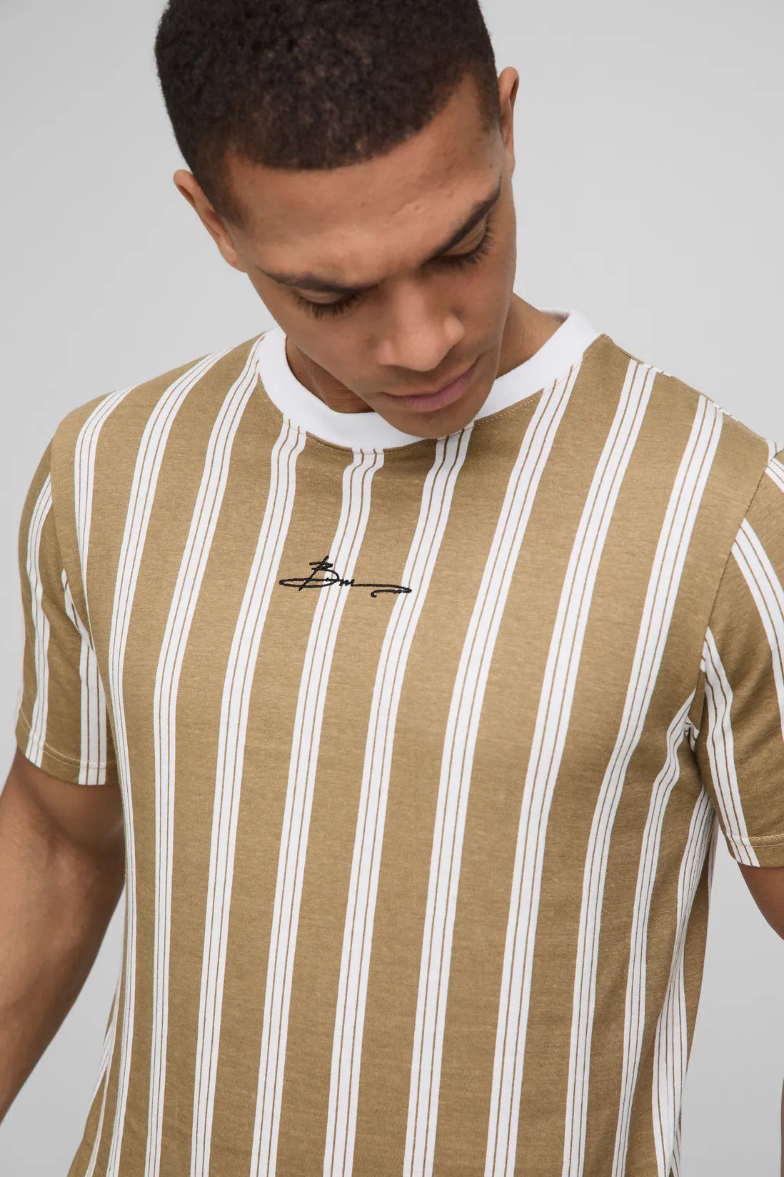 Slim BM Signature Stripe T-shirt
