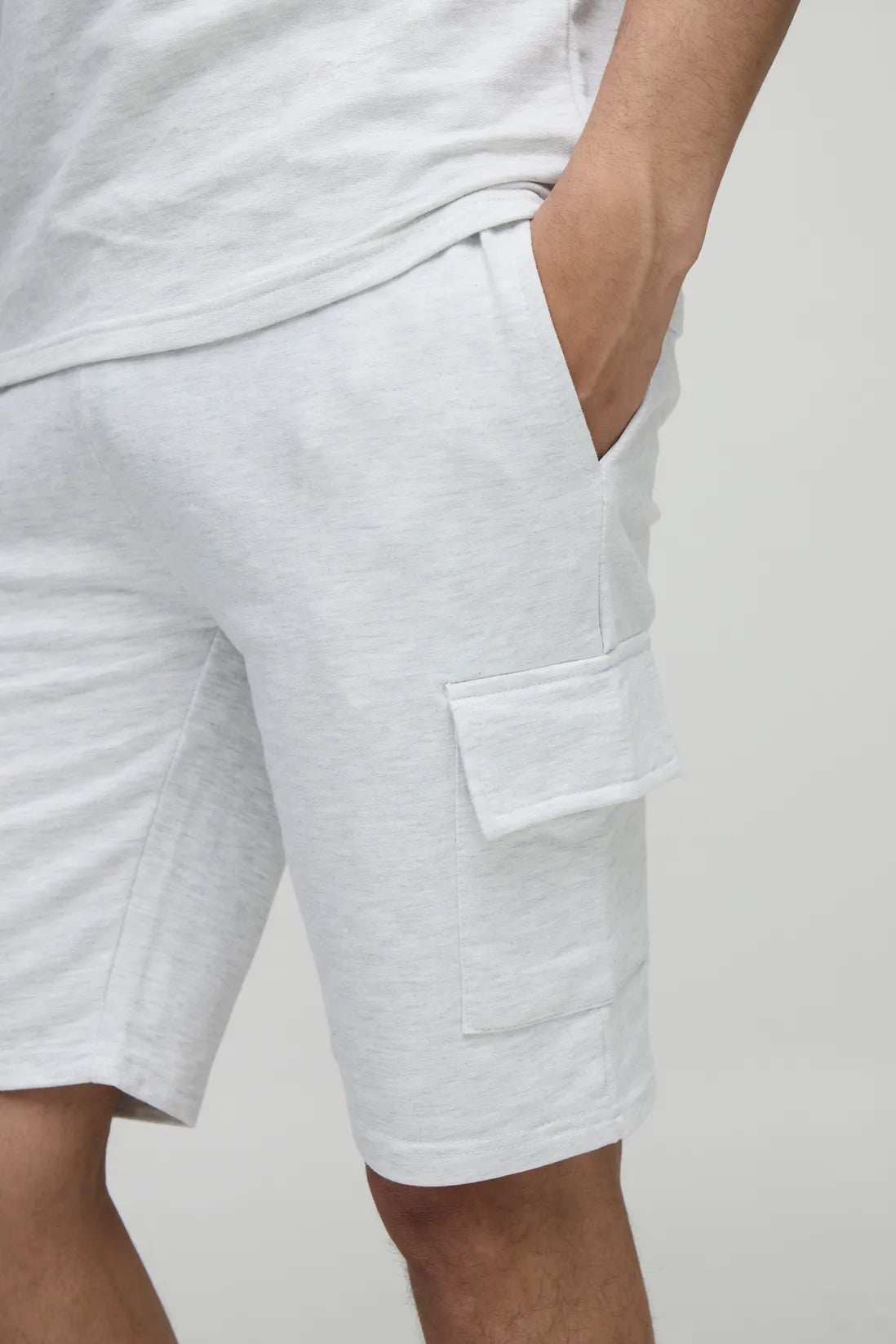 260GSM Loopback Basic Slim Fit Cargo Short