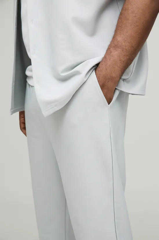 Plus Elasticated Waist Technical Stretch Slim Trousers