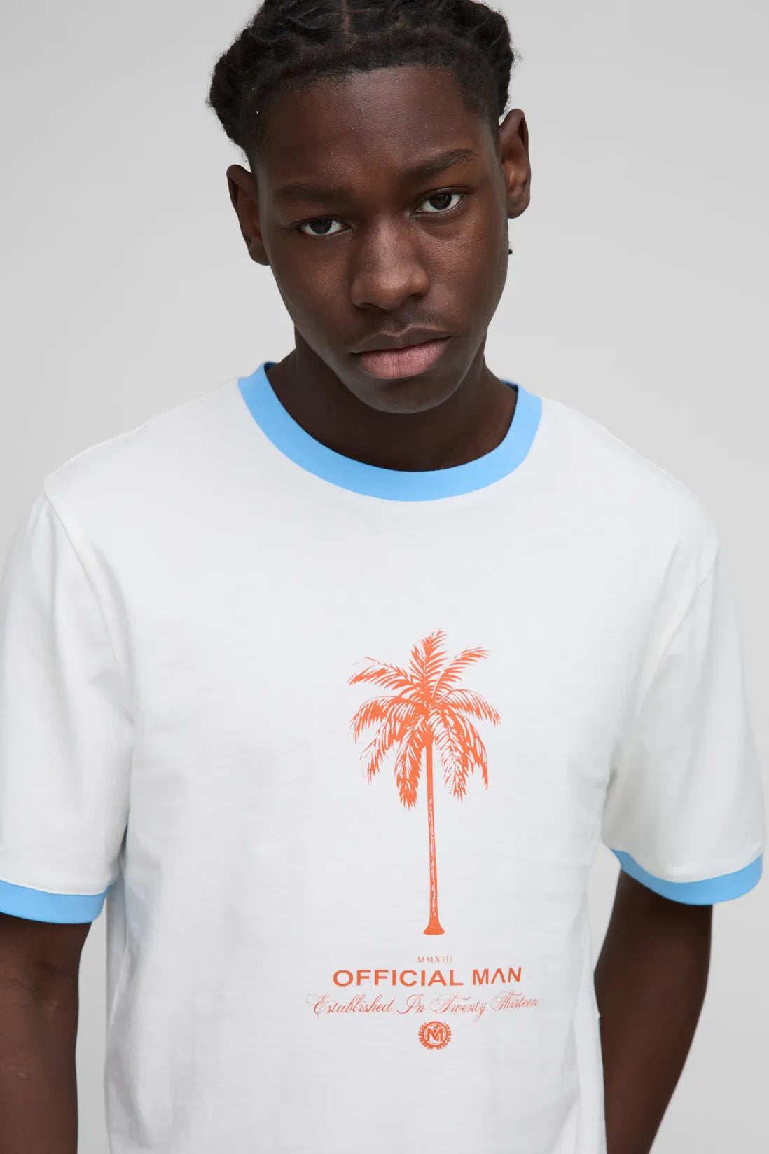 Boxy Palm Graphic Ringer T-Shirt
