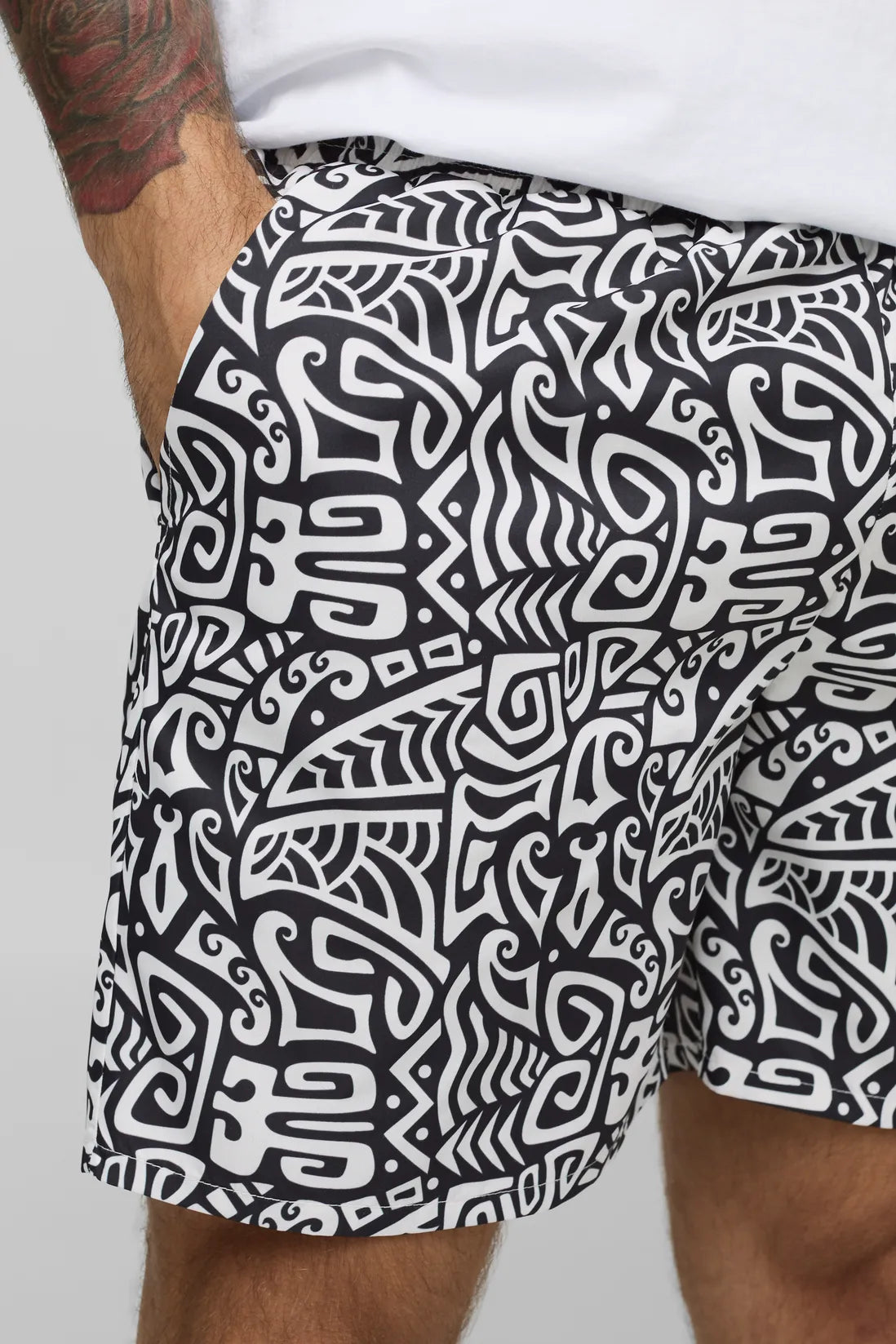 Mid Length Abstract Swims