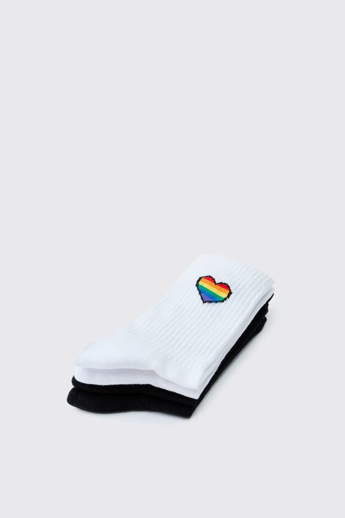 2 Pack Rainbow Heart Pride Socks