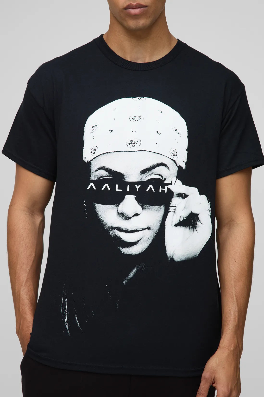 Oversized Aaliyah License Printed T-Shirt