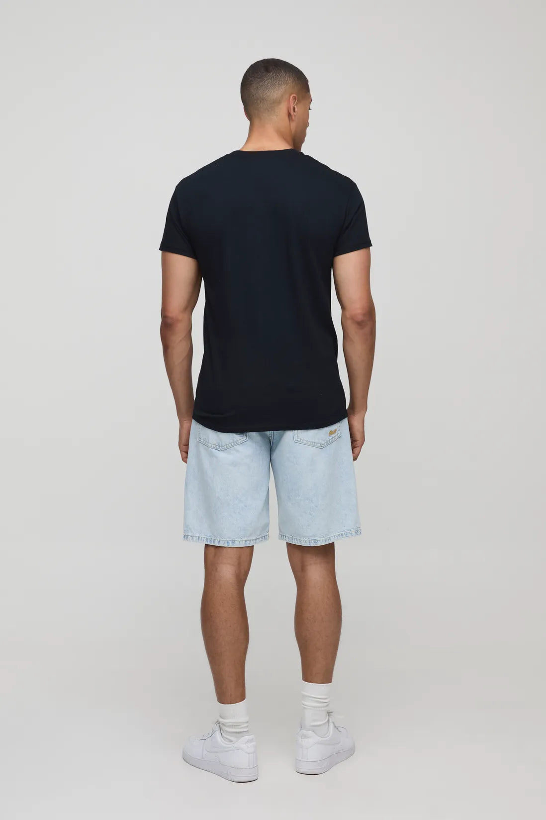 Black Regular Fit Volkswagen Golf License Printed T-Shirt
