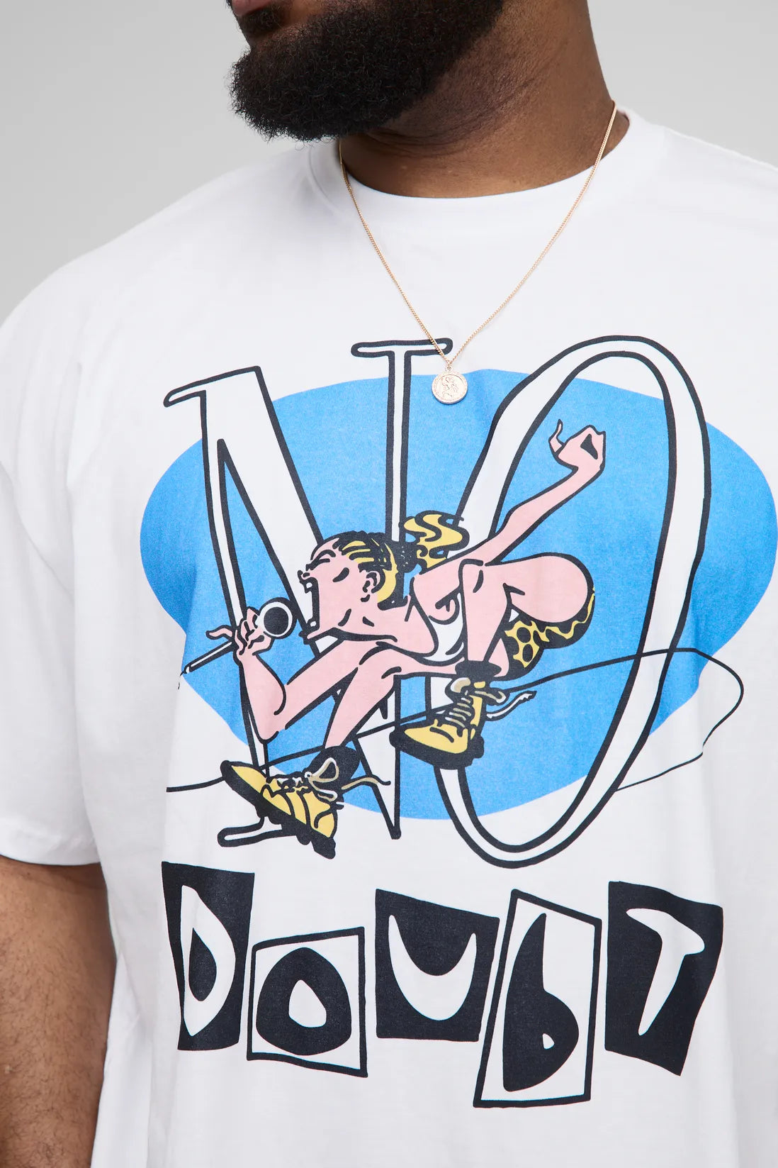 Plus Oversized No Doubt License Print T-Shirt