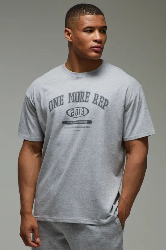 Man Active One More Rep Oversized T-shirt
