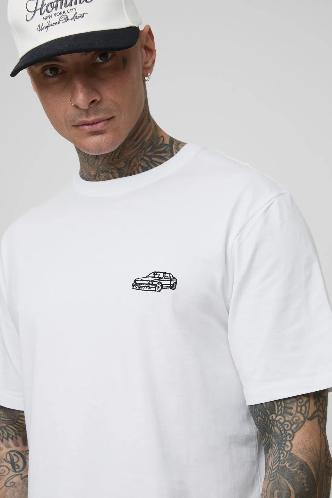 Tall Regular Fit Embroidered Car T-Shirt