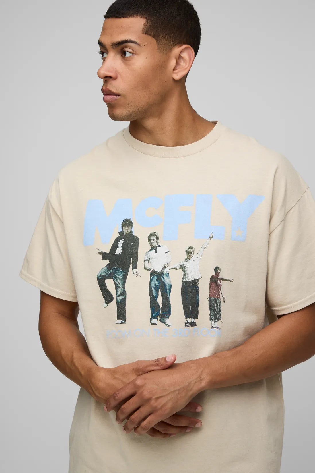 Stone Oversized McFly License T-Shirt