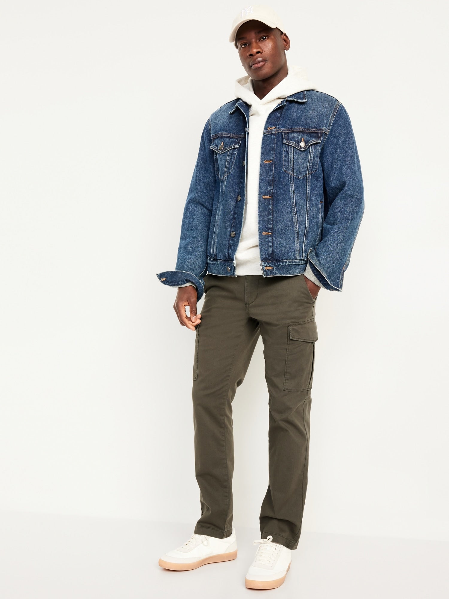 Chinos Straight Refined Tailored Cargo Pants