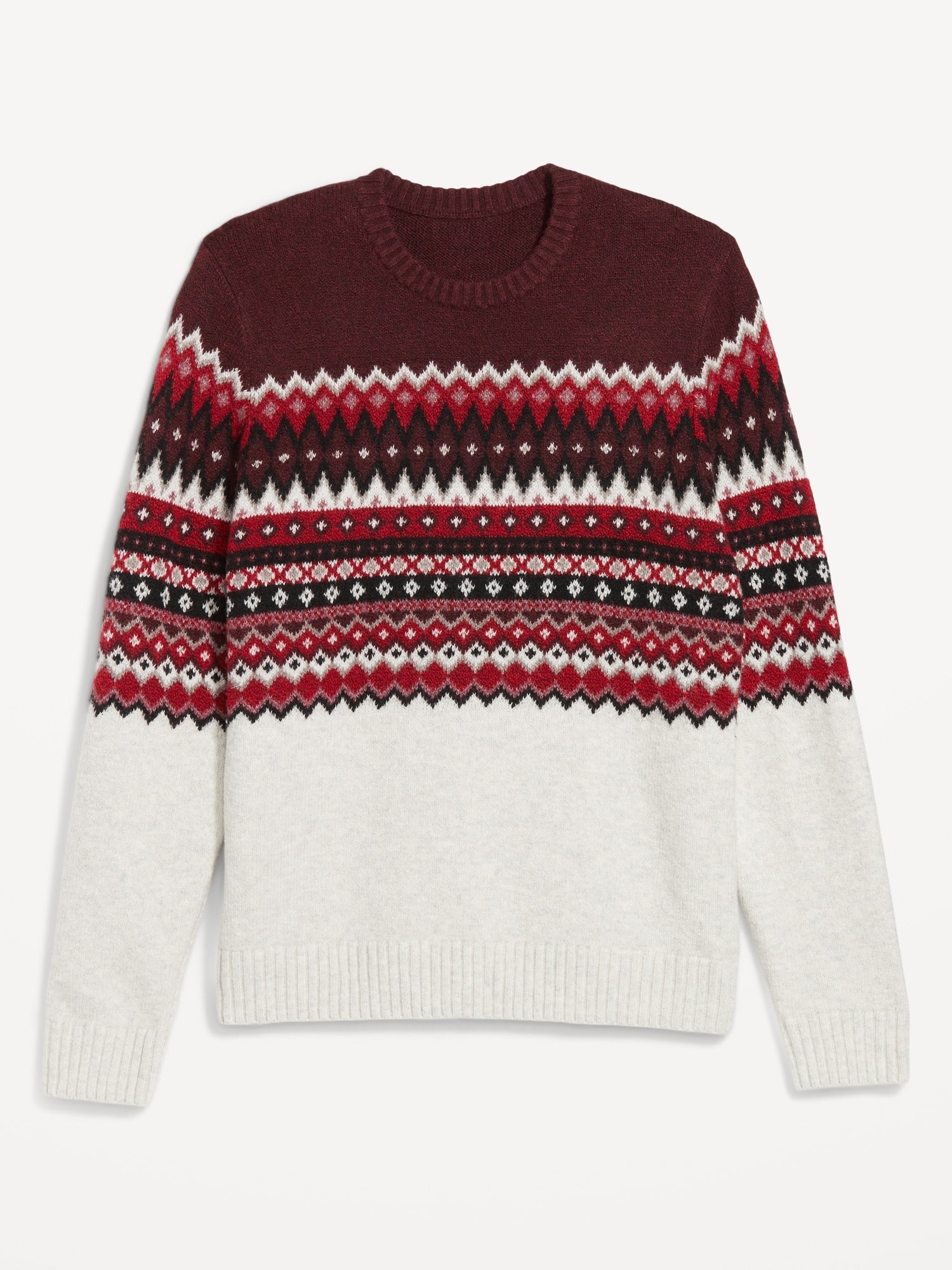 SoSoft Fair Isle Sweater red wine