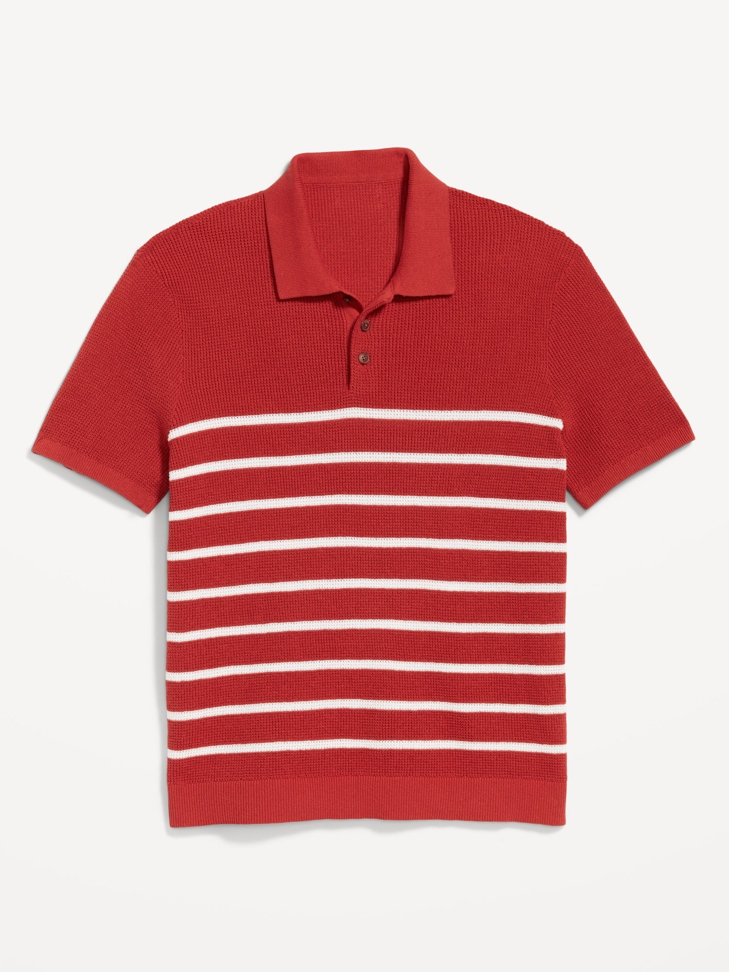 Short-Sleeve Sweater-Knit Polo red