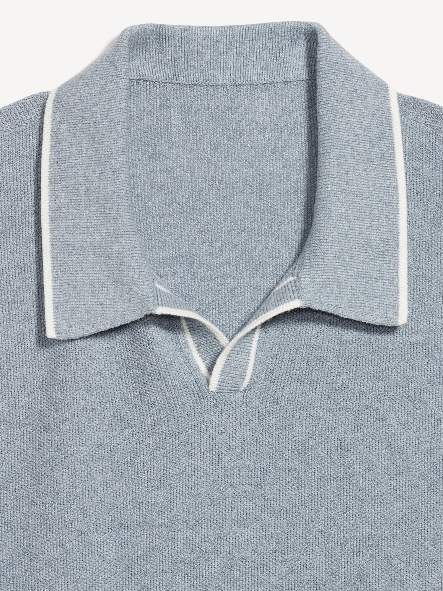 Tipped Collar Polo Sweater