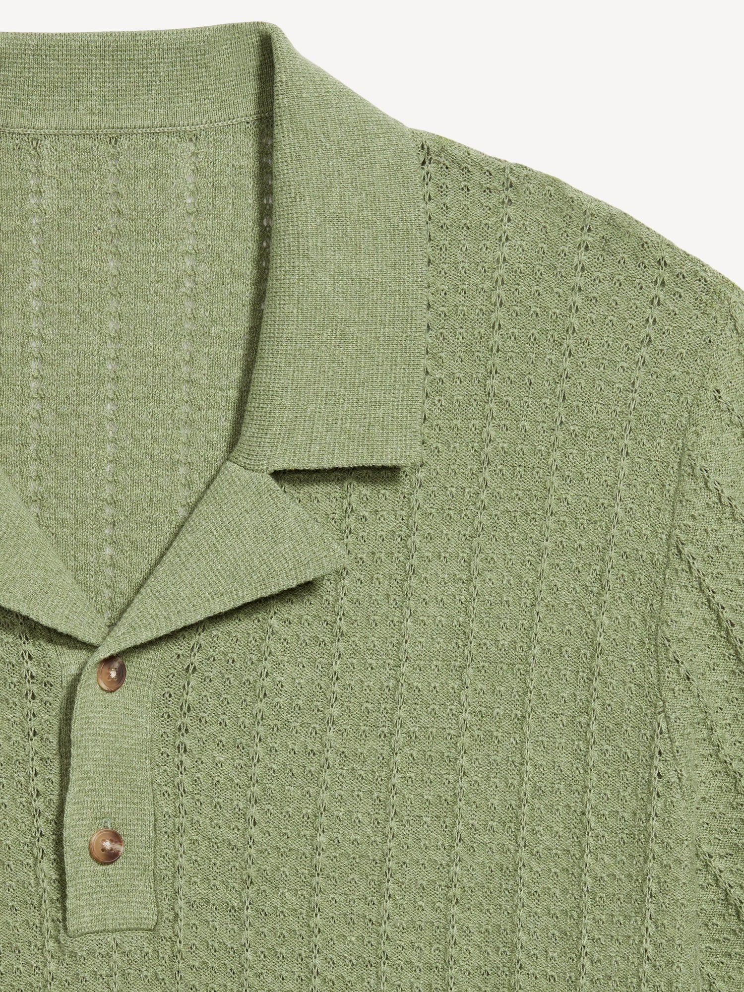 Short-Sleeve Pointelle-Knit Polo Sweaters