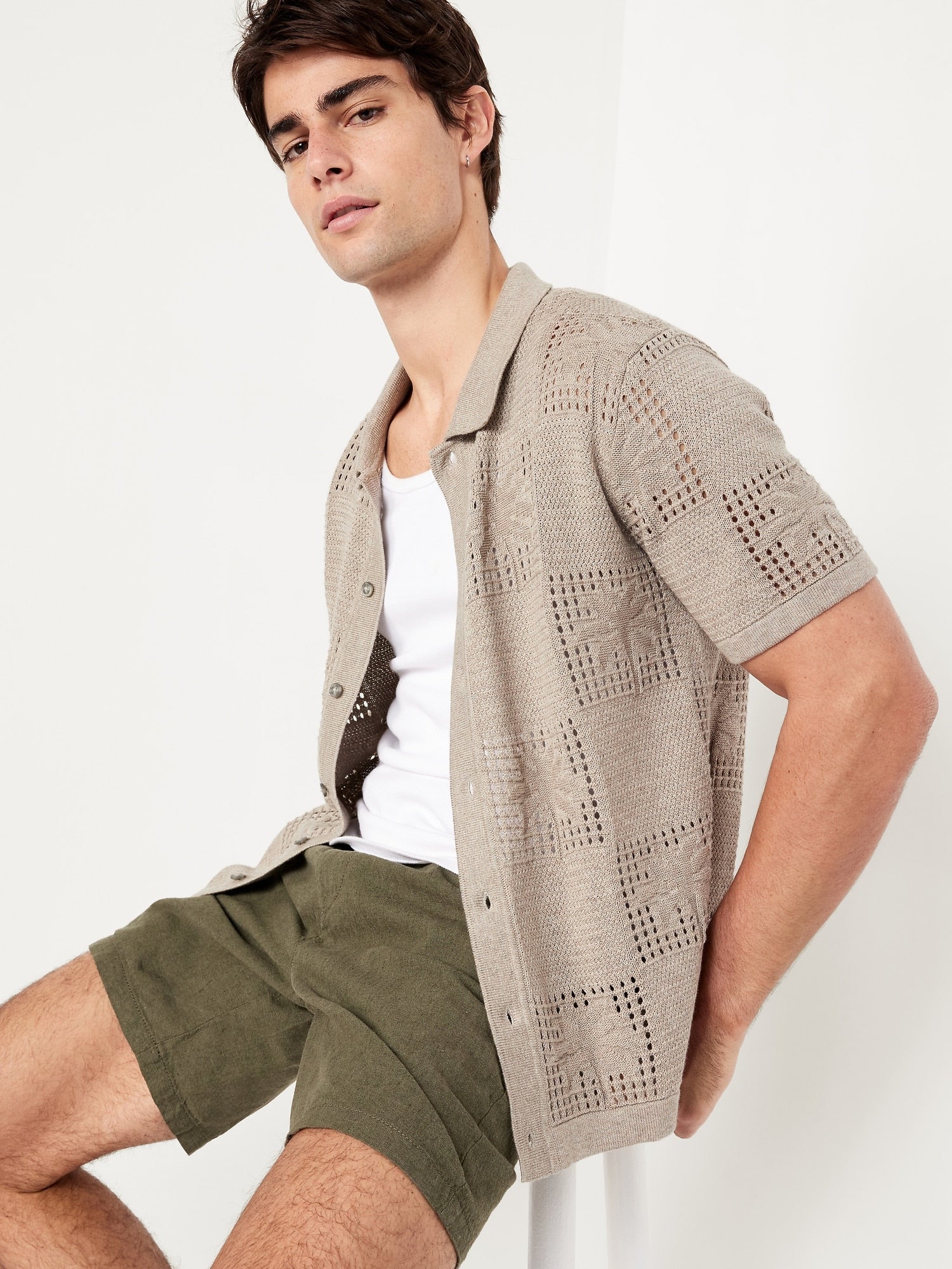 Open-Stitch Sweater