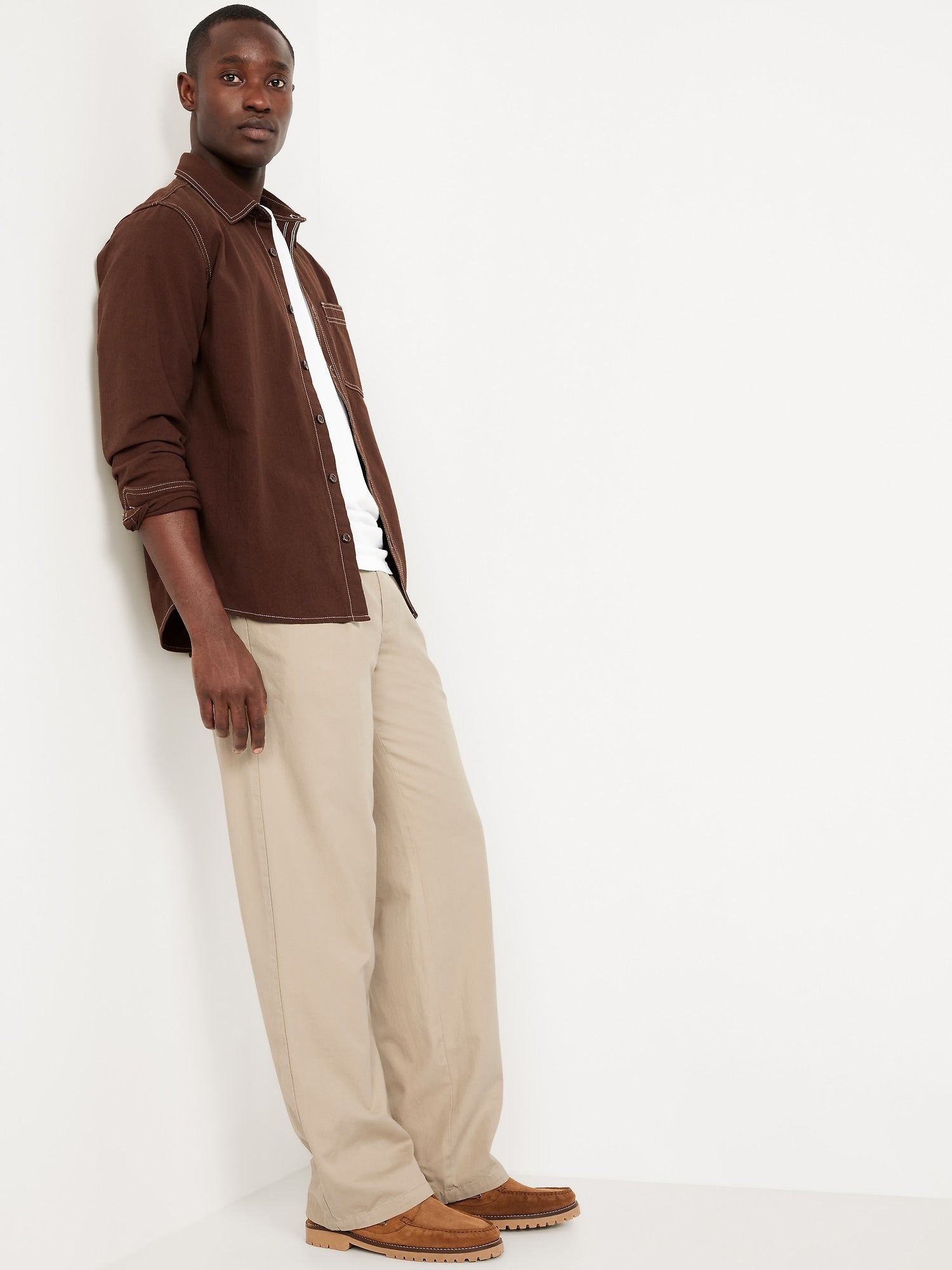 Baggy Pleated Chino Pants