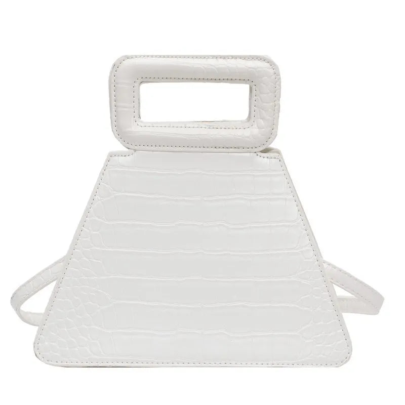 Stone Pattern Women Creative Design Solid Color Shoulder Handle Bag