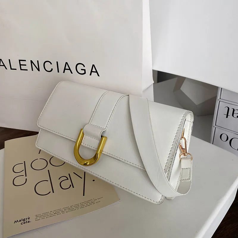 Solid Color Large Capacity Shoulder Handle Tote Bag
