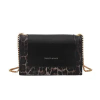 Fashion Leopard Chain Mini Square Shoulder Bag