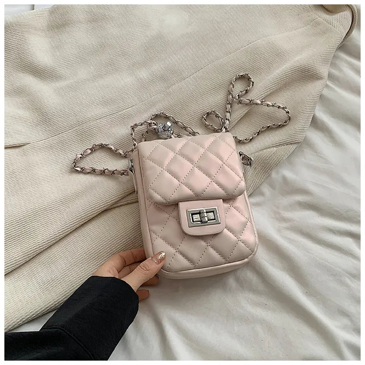 Summer Rhomboid Embroidery Mini Crossbody Bag